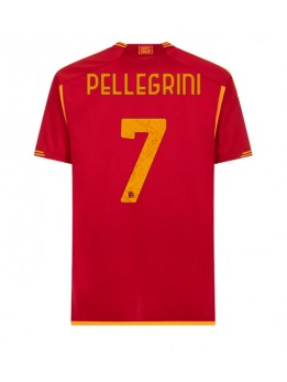 AS Roma Lorenzo Pellegrini #7 Replika Hemmakläder 2023-24 Kortärmad